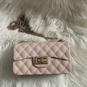 Beige jelly purse shoulder/ crossbody